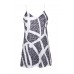 Scattered Zebra Print Short Dress