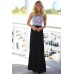 Stylish Tribal Print Sleeveless Black Maxi Dress