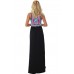 Stylish Tribal Print Sleeveless Black Maxi Dress