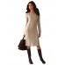 Khaki Women's Hand Knitted Sweater Dress