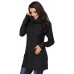 Black Cowl Neck Cable Knit Sweater Dress