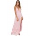 Pink Daring Open Back Glittering Party Dress