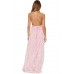 Pink Daring Open Back Glittering Party Dress