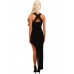 Black Strappy Side Split Maxi Dress