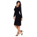 Black Women's Hand Knitted Sweater Dress