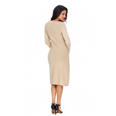 Khaki Women's Hand Knitted Sweater Dress