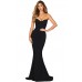 Black Strapless Sweetheart Neckline Mermaid Gown