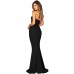 Black Strapless Sweetheart Neckline Mermaid Gown